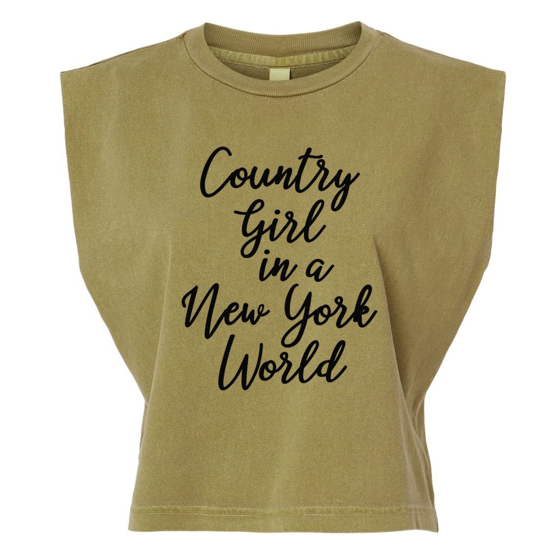 Urban City Rural Cowgirl Garment-Dyed Women's Muscle Tee
