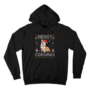 Ugly Corgi Santa Christmas Lights Dog Lover Merry Corgmas Hoodie