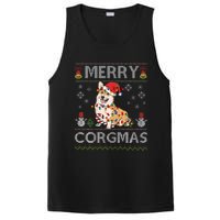 Ugly Corgi Santa Christmas Lights Dog Lover Merry Corgmas PosiCharge Competitor Tank