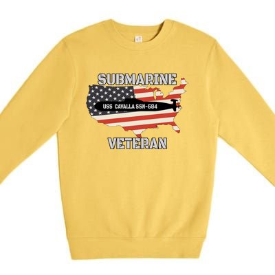 Uss Cavalla Ssn684 Submarine Veteran Day Father Grandpa Dad Gift Premium Crewneck Sweatshirt