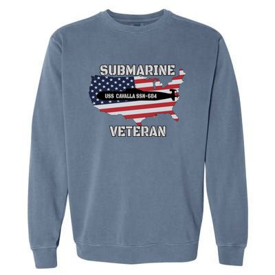 Uss Cavalla Ssn684 Submarine Veteran Day Father Grandpa Dad Gift Garment-Dyed Sweatshirt