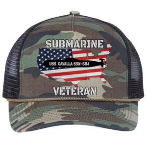 Uss Cavalla Ssn684 Submarine Veteran Day Father Grandpa Dad Gift Retro Rope Trucker Hat Cap