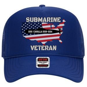 Uss Cavalla Ssn684 Submarine Veteran Day Father Grandpa Dad Gift High Crown Mesh Back Trucker Hat