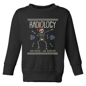 Ugly Christmas Sweater Funny Radiology Pose Expose Skeleton Toddler Sweatshirt