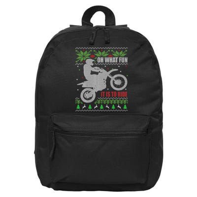 Ugly Christmas Sweater Dirt Bike Motorcycle Motocross Biker 16 in Basic Backpack