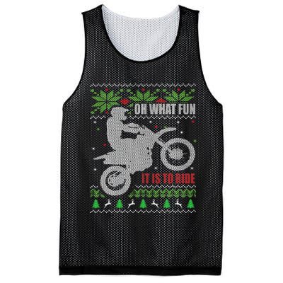 Ugly Christmas Sweater Dirt Bike Motorcycle Motocross Biker Mesh Reversible Basketball Jersey Tank