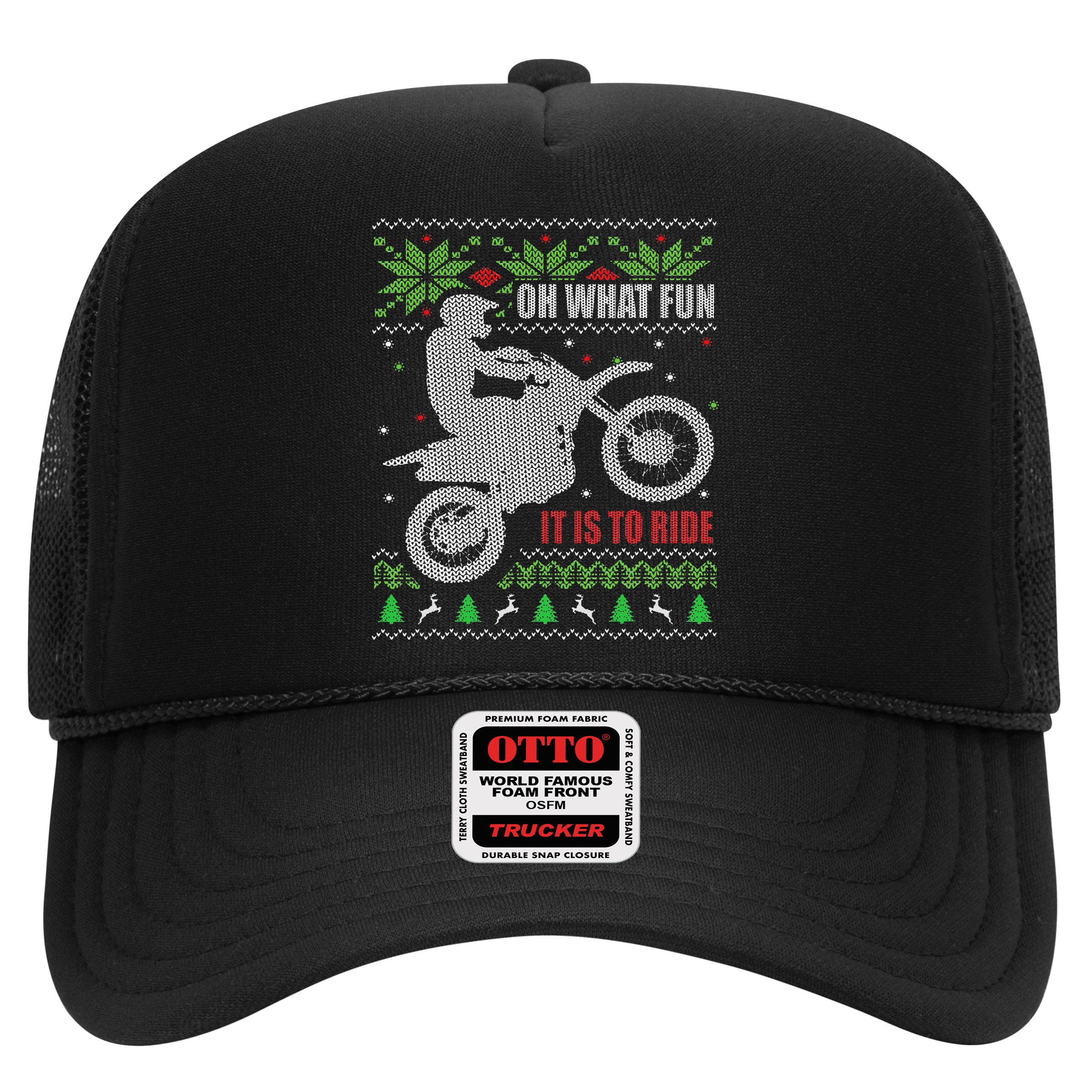 Ugly Christmas Sweater Dirt Bike Motorcycle Motocross Biker Hat