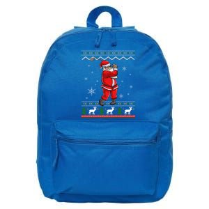 Ugly Christmas Santa Golfer Golfing Xmas Golf Lover Player Gift 16 in Basic Backpack