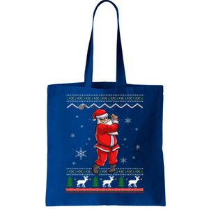 Ugly Christmas Santa Golfer Golfing Xmas Golf Lover Player Gift Tote Bag