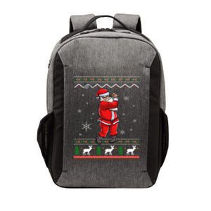 Ugly Christmas Santa Golfer Golfing Xmas Golf Lover Player Gift Vector Backpack