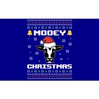 Ugly Christmas Sweater Farm Cow Santa Claus Mooey Christmas Gift Bumper Sticker