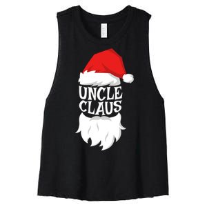 Uncle Claus Santa Christmas Women's Racerback Cropped Tank