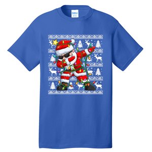 Ugly Christmas Sweater Dabbing Santa Cool Gift Tall T-Shirt