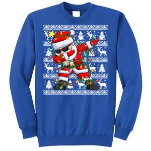 Ugly Christmas Sweater Dabbing Santa Cool Gift Tall Sweatshirt