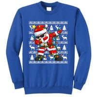 Ugly Christmas Sweater Dabbing Santa Cool Gift Tall Sweatshirt