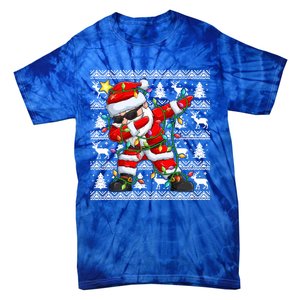 Ugly Christmas Sweater Dabbing Santa Cool Gift Tie-Dye T-Shirt