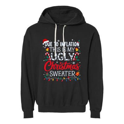 Ugly Christmas Sweater Couples Matching Garment-Dyed Fleece Hoodie