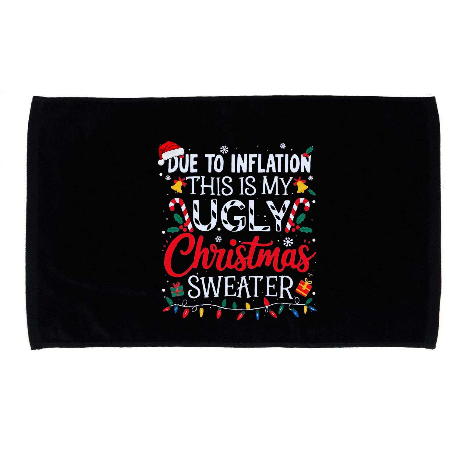 Ugly Christmas Sweater Couples Matching Microfiber Hand Towel