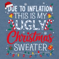 Ugly Christmas Sweater Couples Matching Garment-Dyed Sweatshirt