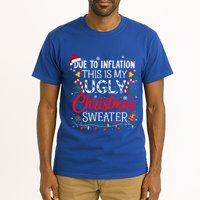 Ugly Christmas Sweater Couples Matching Tall T-Shirt