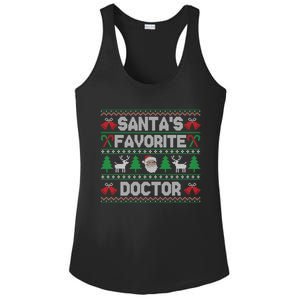 Ugly Christmas Sweater Design Funny SantaS Favorite Doctor Cute Gift Ladies PosiCharge Competitor Racerback Tank