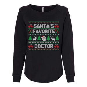 Ugly Christmas Sweater Design Funny SantaS Favorite Doctor Cute Gift Womens California Wash Sweatshirt