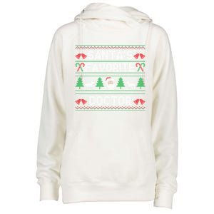 Ugly Christmas Sweater Design Funny SantaS Favorite Doctor Cute Gift Womens Funnel Neck Pullover Hood