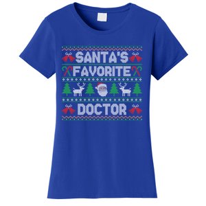 Ugly Christmas Sweater Design Funny SantaS Favorite Doctor Cute Gift Women's T-Shirt