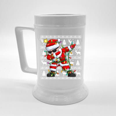 Ugly Christmas Sweater Dabbing Santa Gift Beer Stein