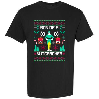 Ugly Christmas Sweater Son Of A Nutcracker Novelty Garment-Dyed Heavyweight T-Shirt