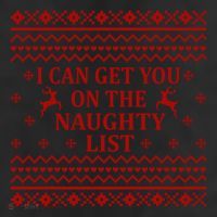 Ugly Christmas Sweater I Can Get You On The Naughty List Gift 25L Jumbo Tote
