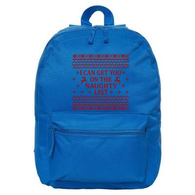 Ugly Christmas Sweater I Can Get You On The Naughty List Gift 16 in Basic Backpack