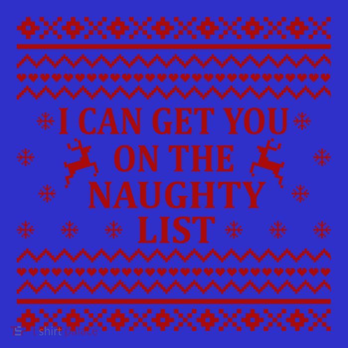 Ugly Christmas Sweater I Can Get You On The Naughty List Gift Zip Tote Bag