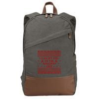Ugly Christmas Sweater I Can Get You On The Naughty List Gift Cotton Canvas Backpack