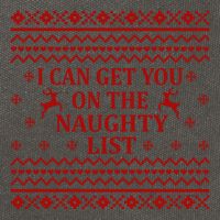 Ugly Christmas Sweater I Can Get You On The Naughty List Gift Cotton Canvas Backpack