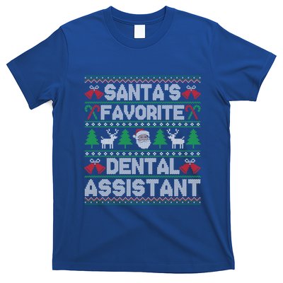 Ugly Christmas SantaS Favorite Dental Assistant Gift T-Shirt