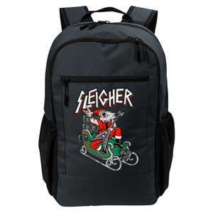 Ugly Christmas Sweater Sleigher Heavy Metal Santa Xmas Daily Commute Backpack