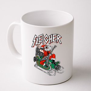 Ugly Christmas Sweater Sleigher Heavy Metal Santa Xmas Coffee Mug