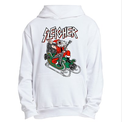 Ugly Christmas Sweater Sleigher Heavy Metal Santa Xmas Urban Pullover Hoodie