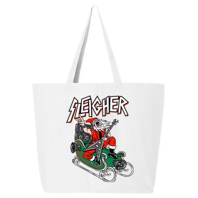 Ugly Christmas Sweater Sleigher Heavy Metal Santa Xmas 25L Jumbo Tote