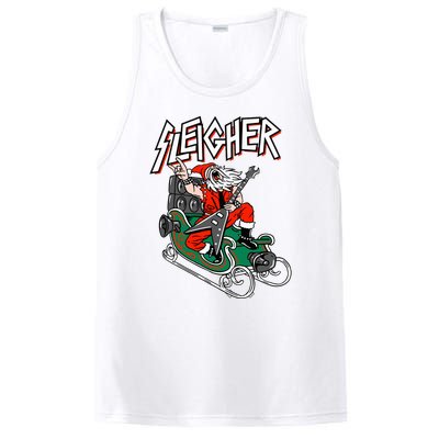 Ugly Christmas Sweater Sleigher Heavy Metal Santa Xmas PosiCharge Competitor Tank