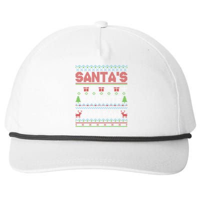 Ugly Christmas Sweater Style Funny SantaS Favorite Paw Paw Great Gift Snapback Five-Panel Rope Hat