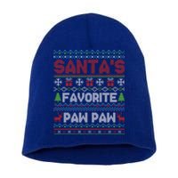 Ugly Christmas Sweater Style Funny SantaS Favorite Paw Paw Great Gift Short Acrylic Beanie