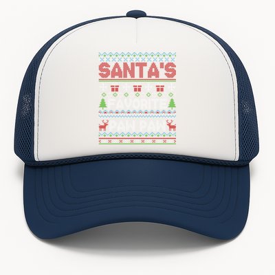 Ugly Christmas Sweater Style Funny SantaS Favorite Paw Paw Great Gift Trucker Hat