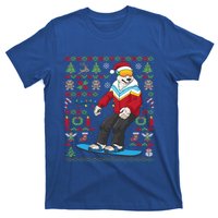 Ugly Christmas Snowboard Polar Bear Ski Funny Gift T-Shirt