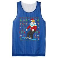 Ugly Christmas Snowboard Polar Bear Ski Funny Gift Mesh Reversible Basketball Jersey Tank