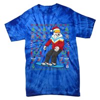 Ugly Christmas Snowboard Polar Bear Ski Funny Gift Tie-Dye T-Shirt