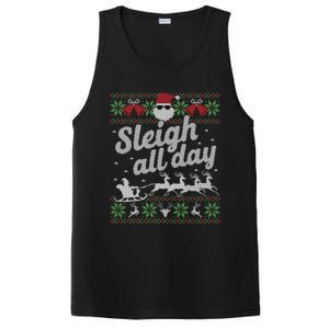 Ugly Christmas Sweater Santa Sleigh All Day Gift PosiCharge Competitor Tank