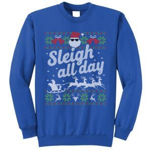 Ugly Christmas Sweater Santa Sleigh All Day Gift Sweatshirt