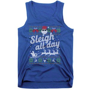 Ugly Christmas Sweater Santa Sleigh All Day Gift Tank Top